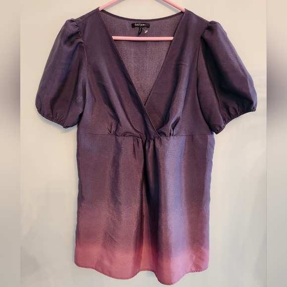 EUC Daisy Fuentes Womens Ombre Blouse Purple to Pink.  Size M.  Beautiful. - Picture 1 of 4
